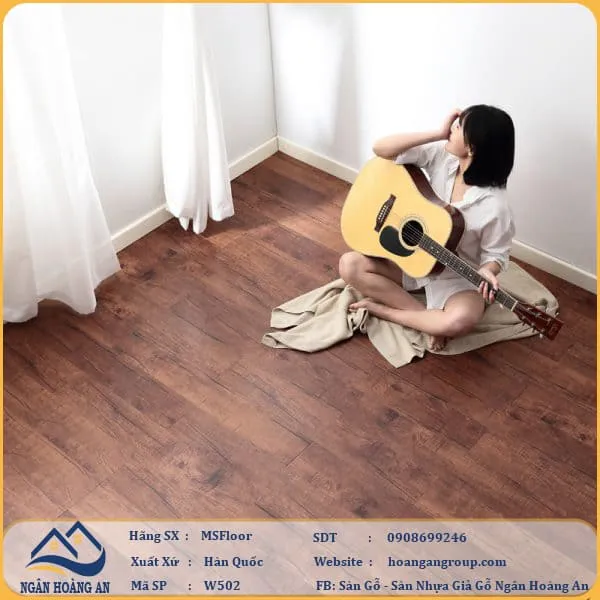 Sàn Nhựa Giả Gỗ Bóc Dán MsFloor W502
